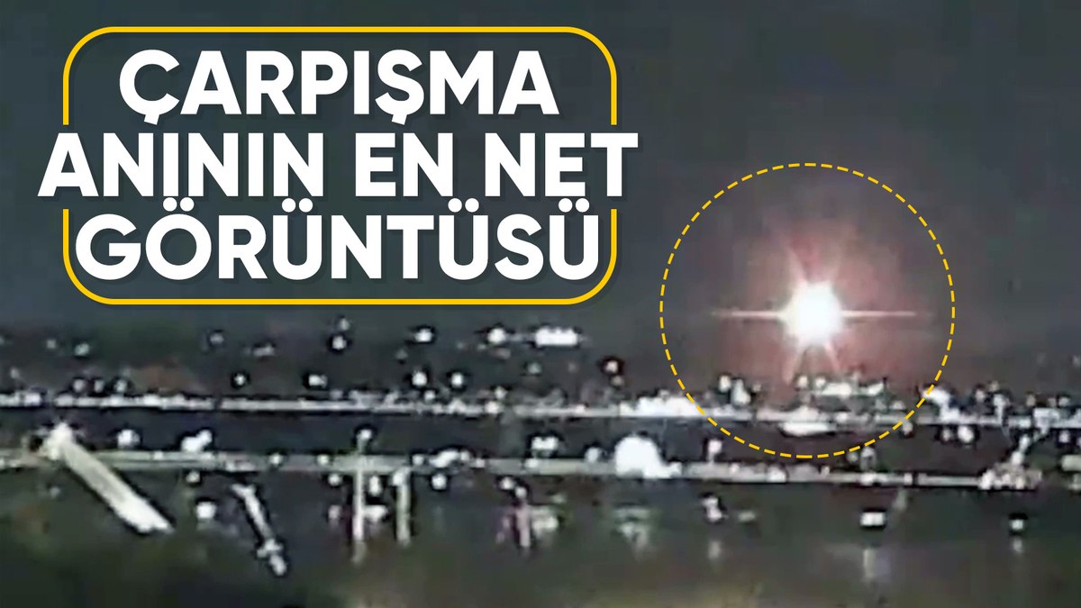 ABD’de helikopterle çarpışan yolcu uçağının nehre düştüğü anlar