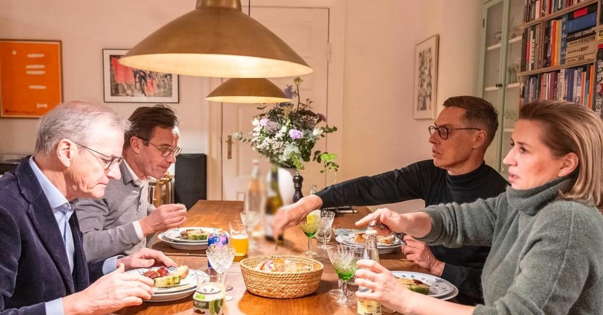 Danimarka Başbakanı, İskandinav liderleri akşam yemeğinde evinde ağırladı