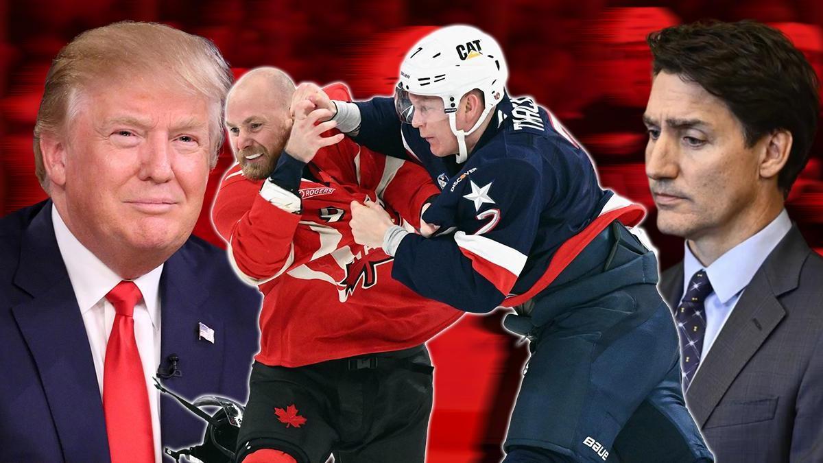 Buz Hokeyi maçında 9 saniyede 3 kavga çıktı! ABD Milli Marşı yuhalandı…